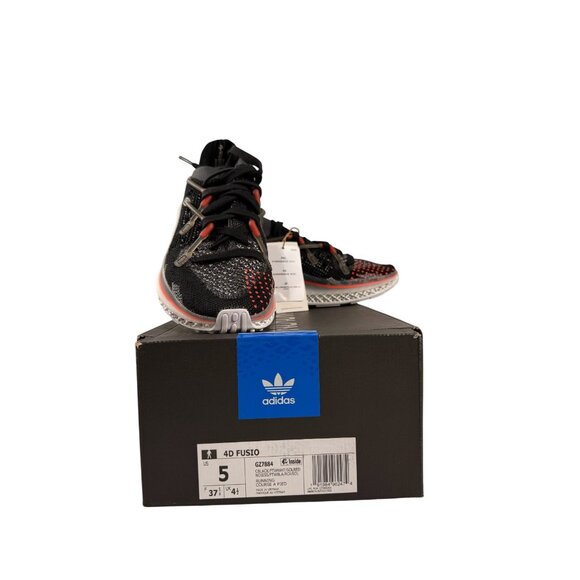 Adidas 4D Fusio Core Mens Size 5 Black Solar Red Running Shoes Athletic GZ7884 - Picture 8 of 9